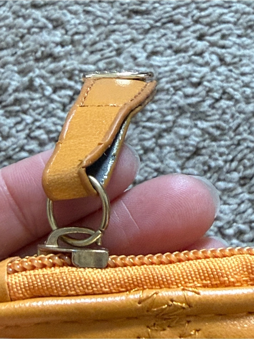 Quilted Mustard Wristlet Clutch - Picture 7 of 8